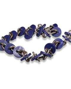 Conveyor chain hardened 35mm DR850 PA66/blue disc dist 51.0